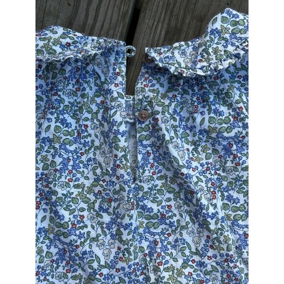 Next Kids Floral Ruffle Neck Long Sleeve Top Girls Cottagecore Blouse - Picture 5 of 5